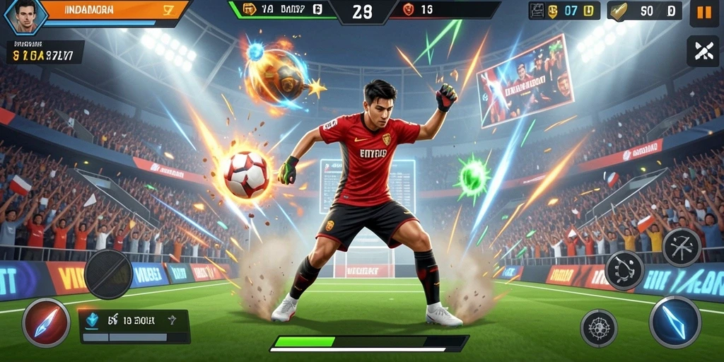 Tangkapan layar karakter dalam aksi di dunia game.