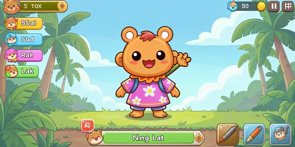Tampilan awal game AA62 yang menarik dan penuh warna.