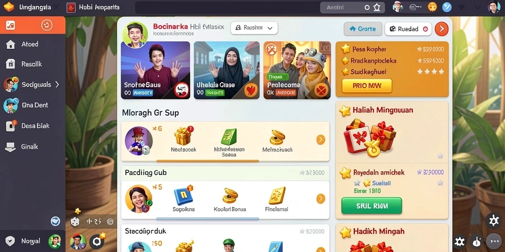 Tampilan antarmuka utama GOTO77 yang menarik.