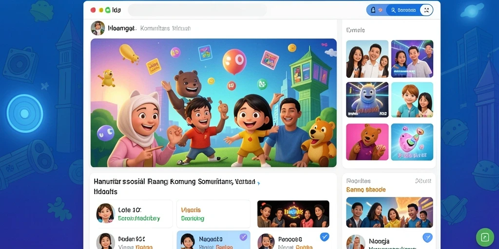 Screenshot menunjukkan antarmuka permainan yang penuh warna.