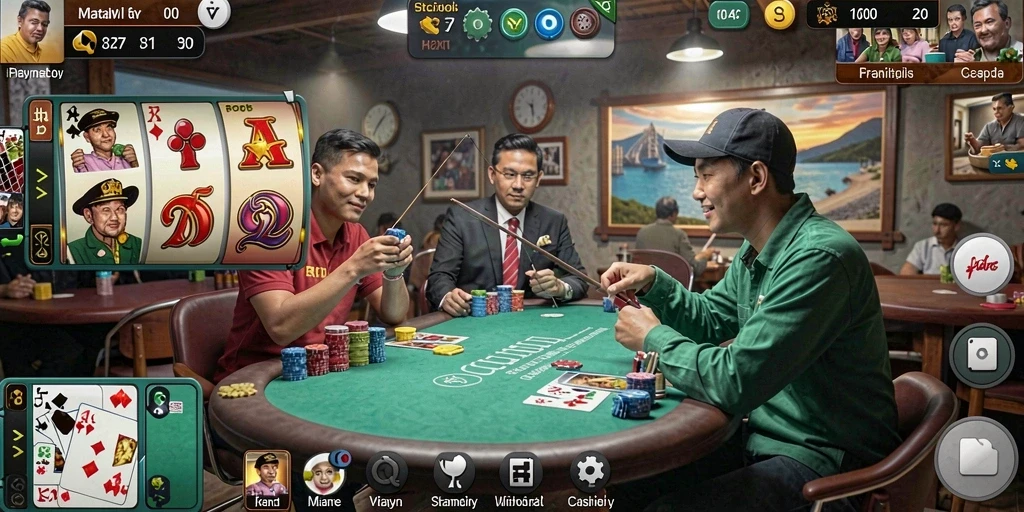 Tampilan permainan slot yang menarik dan berwarna.